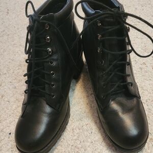 Vintage St. John's Bay Black Lace-Up Boots